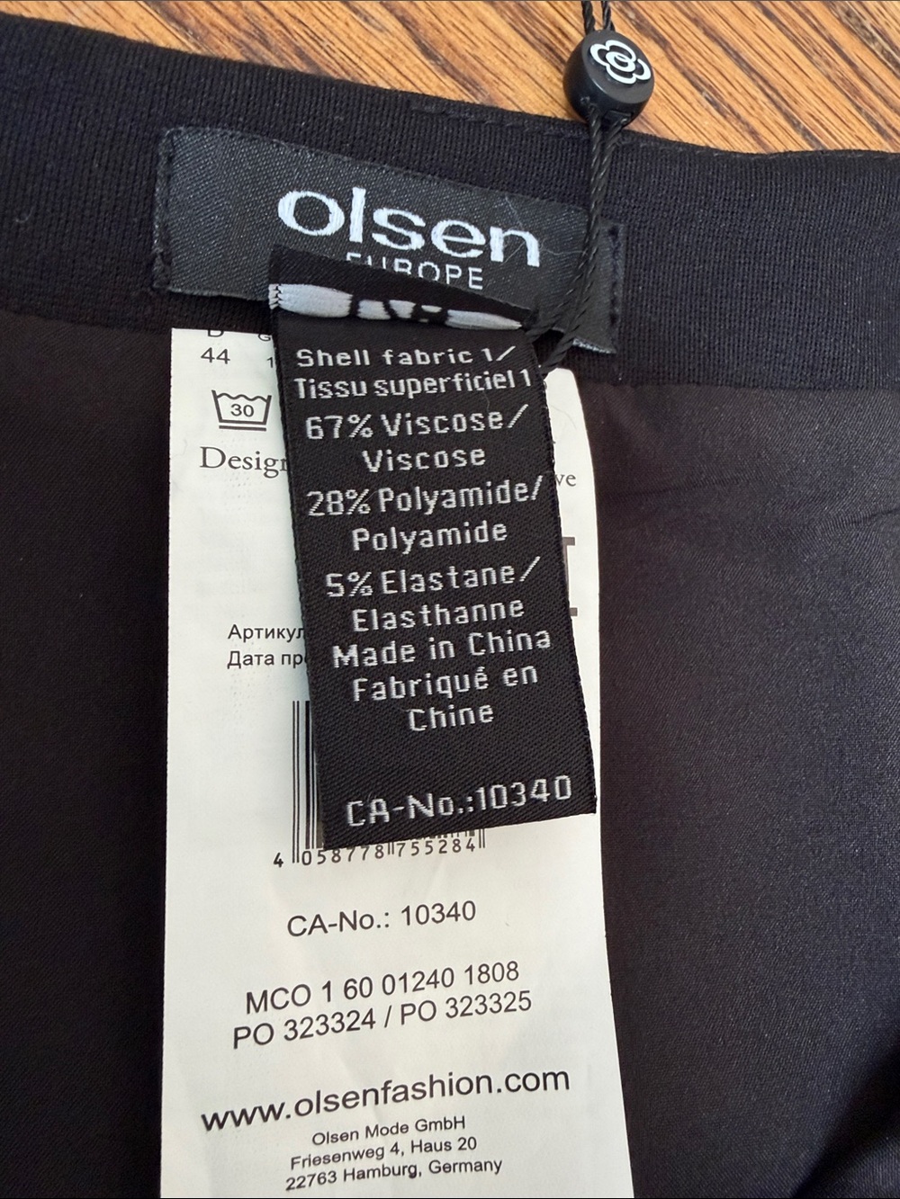 NWT Olsen sz 14 Black faux wrap skirt - closet staple; capsule wardrobe - Picture 8 of 11